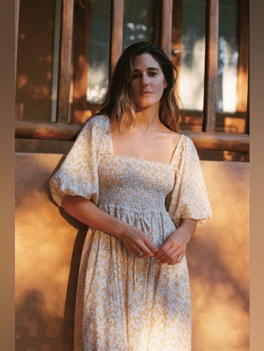 Christy Dawn Katrina in sun spray, large feminine cottagecore cotton floral midi